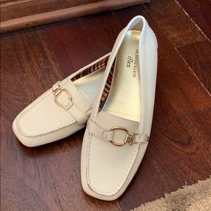 Cream Loafers by Anne Klein